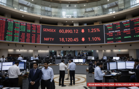 Indian equity benchmarks slipped at the open on Wednesday