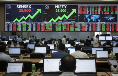 Equity Benchmarks Rally on Global Signals and Trade Deal Optimism; Sensex Surges 600 Points, Nifty Nears 25,900