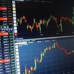 stock market chart india volatility trading screen red green graph