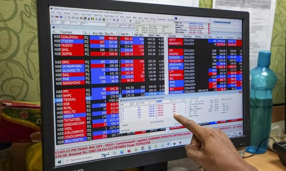 Stock market activity highlighting public sector and government-linked companies in India.