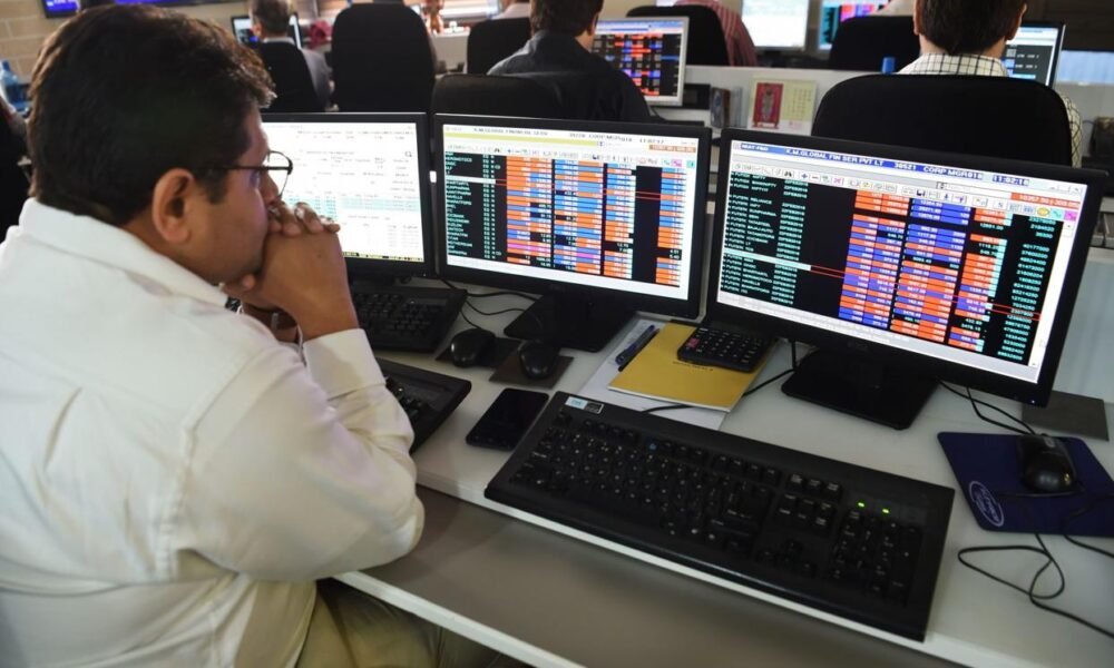 Banking sector and financial market trading activity in India.
