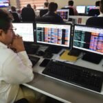 Banking sector and financial market trading activity in India.