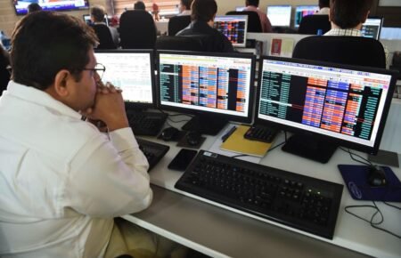 Banking sector and financial market trading activity in India.