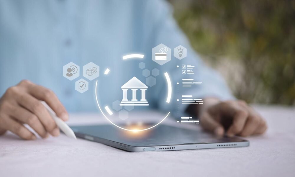 Modern banking and financial services operations in India.