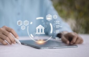 Modern banking and financial services operations in India.
