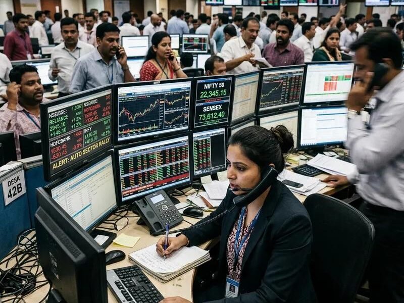 Institutional investors monitoring stock market activity during large equity transactions.