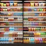 FMCG products displayed in a retail store in India.