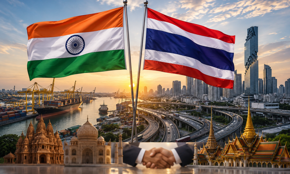 India and Thailand flags representing growing business and economic ties