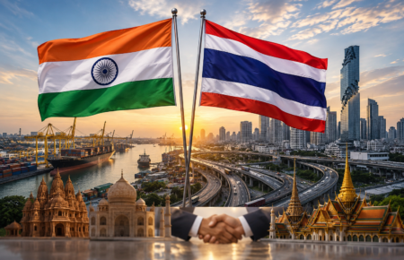 India and Thailand flags representing growing business and economic ties