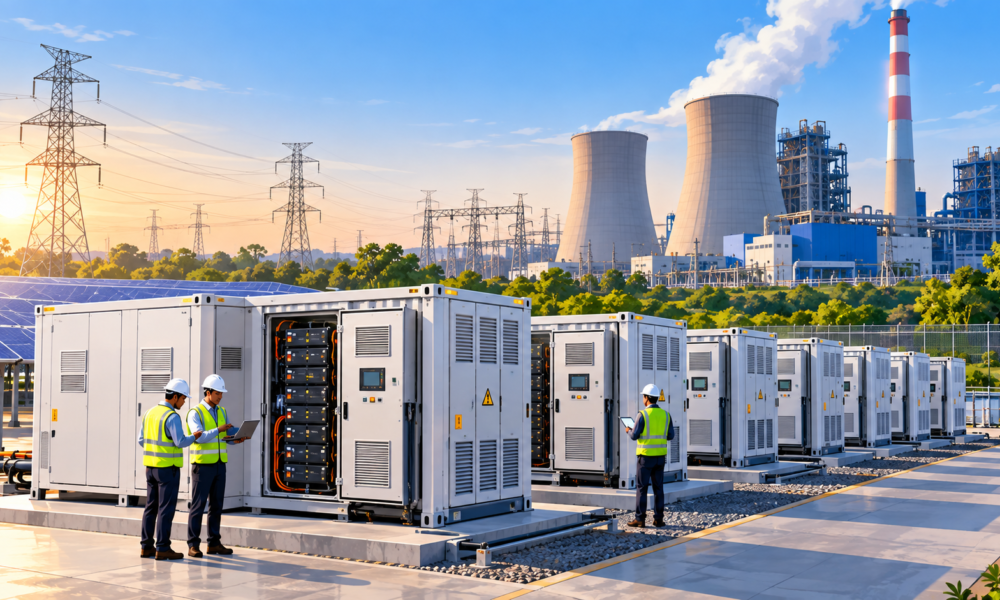 Battery energy storage system project at an Indian power plant