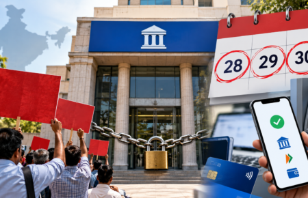 Bank branch in India during September 2026 bank strike