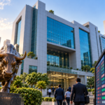 BSE stock exchange building representing its entry into the Nifty 50 index
