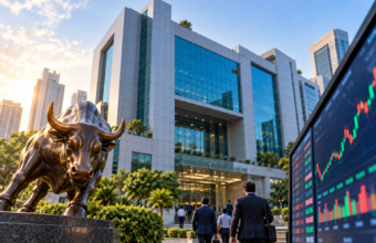 BSE stock exchange building representing its entry into the Nifty 50 index