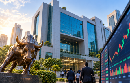 BSE stock exchange building representing its entry into the Nifty 50 index