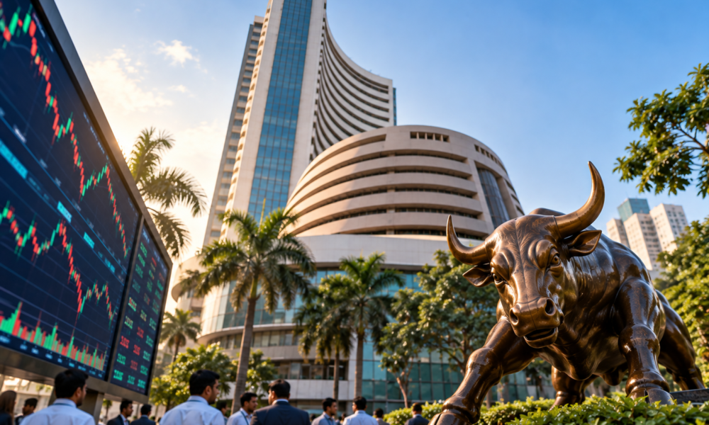 BSE stock exchange building representing its entry into the Nifty 50 index