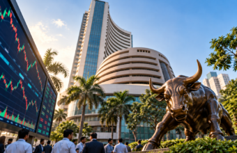 BSE stock exchange building representing its entry into the Nifty 50 index