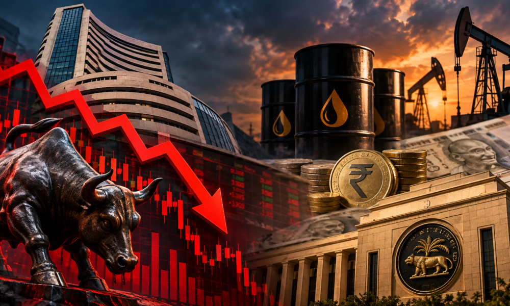 Sensex Today: Stock Market Falls as Oil Prices, Rupee Pressure and RBI Policy Weigh on Investors