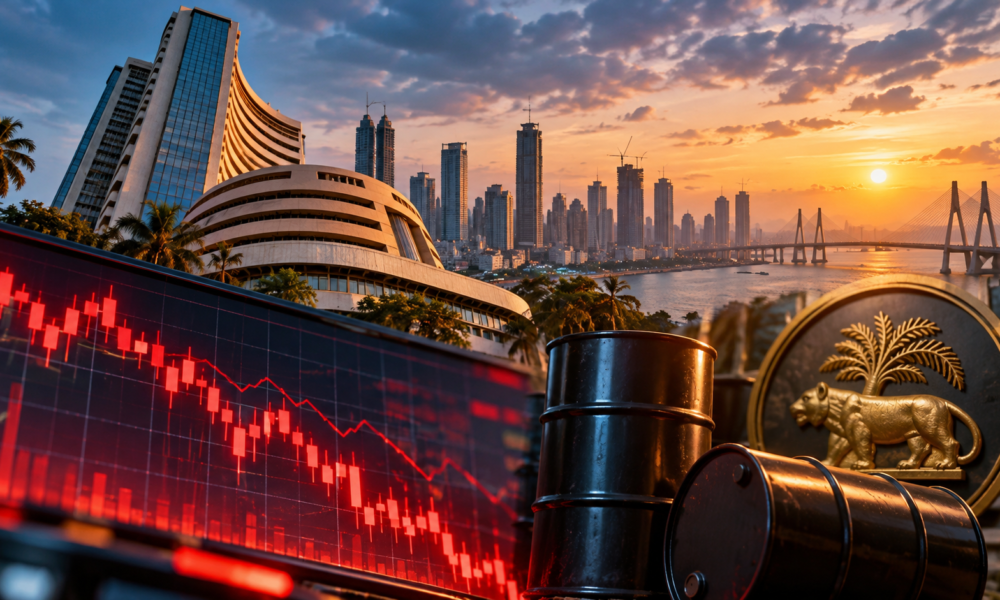 Sensex Today: Stock Market Falls Over 1,000 Points as Oil Prices and RBI Policy Weigh on Investors