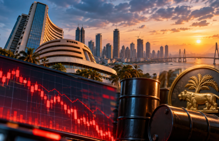 Sensex Today: Stock Market Falls Over 1,000 Points as Oil Prices and RBI Policy Weigh on Investors